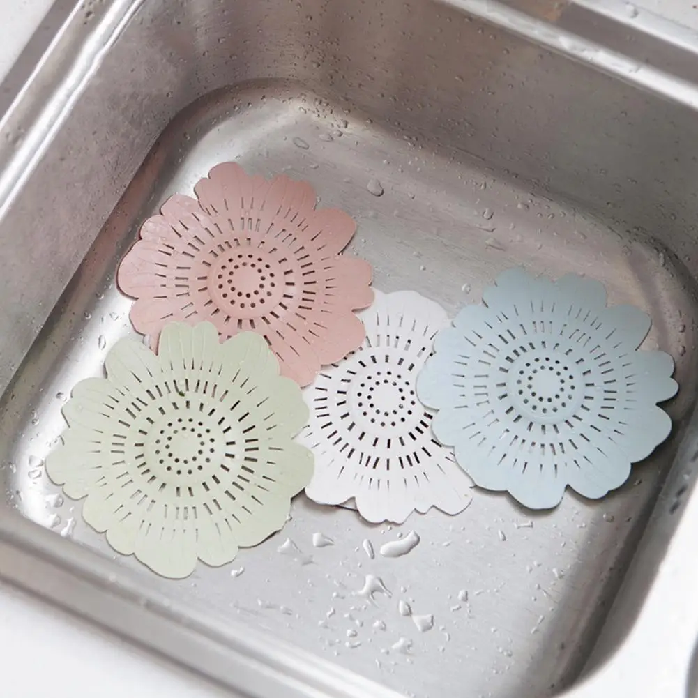 

Lovely Flower Shape Bath Kitchen Waste Sink Strainer Stopper Drain Cover Filter