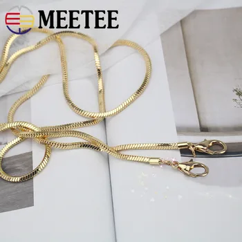 

MEETEE High-grade custom all-copper chain snake bone chain hardware accessories oblique square chain package chain ZK707