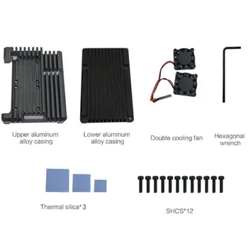 

Aluminum Alloy Radiator Protective Case Metal Cooling Shell For Raspberry Pi 3 Model B/B+/2B Accessories Dropship