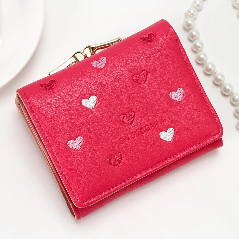 

2019 New Style Large Capacity Multi Card Bit Women's Short Three Fold Japanese And Korean Style Lock Mini Wallet Currently Avail