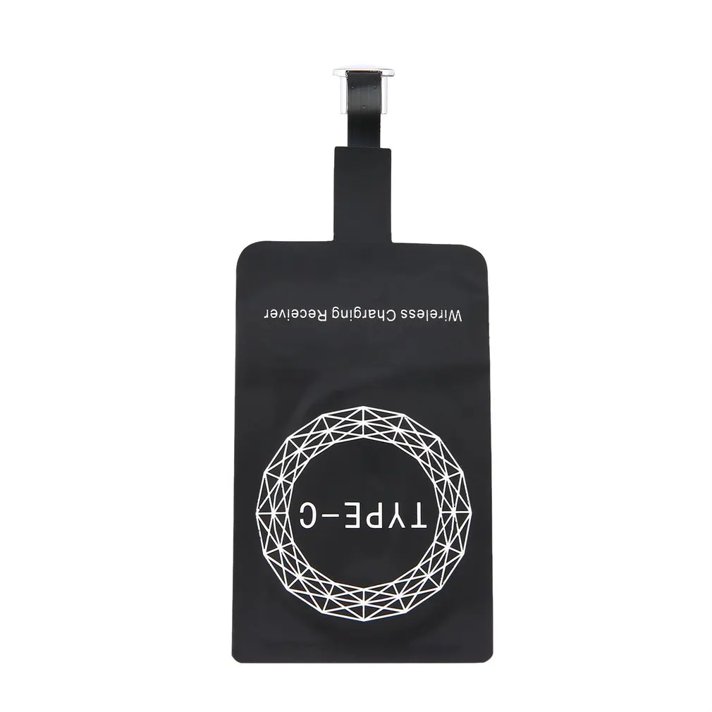 

Qi Wireless Charger Receiver Portable TYPE C Port Lightweight Ultra Thin Charging Adapter Pad Coil Universal for Samsung/iPhone