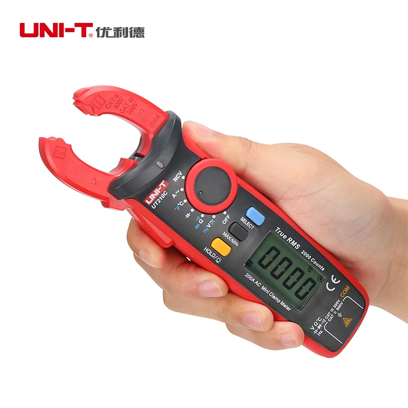 Цифровой зажим Uni t UT210E True RMS UT210A/B/C/D/E AC/DC ток/напряжение Автоматический диапазон VFC