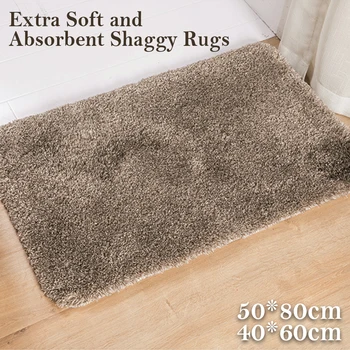 

Soft Shaggy Carpet Anti Slip Mat Rug Bathroom Non-Slipping TRP Rug Shower Carpet Pad Home Floor Rug Carpet For Bathroom Kitchen