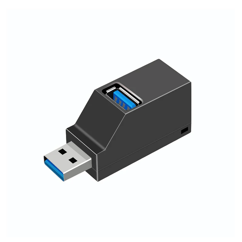 Портативный мини 3 порта usb-хаб USB 2,0 3,0 высокоскоростной концентратор разветвитель коробка адаптер для ПК ноутбук MacBook U диск кард-ридер с ремешком