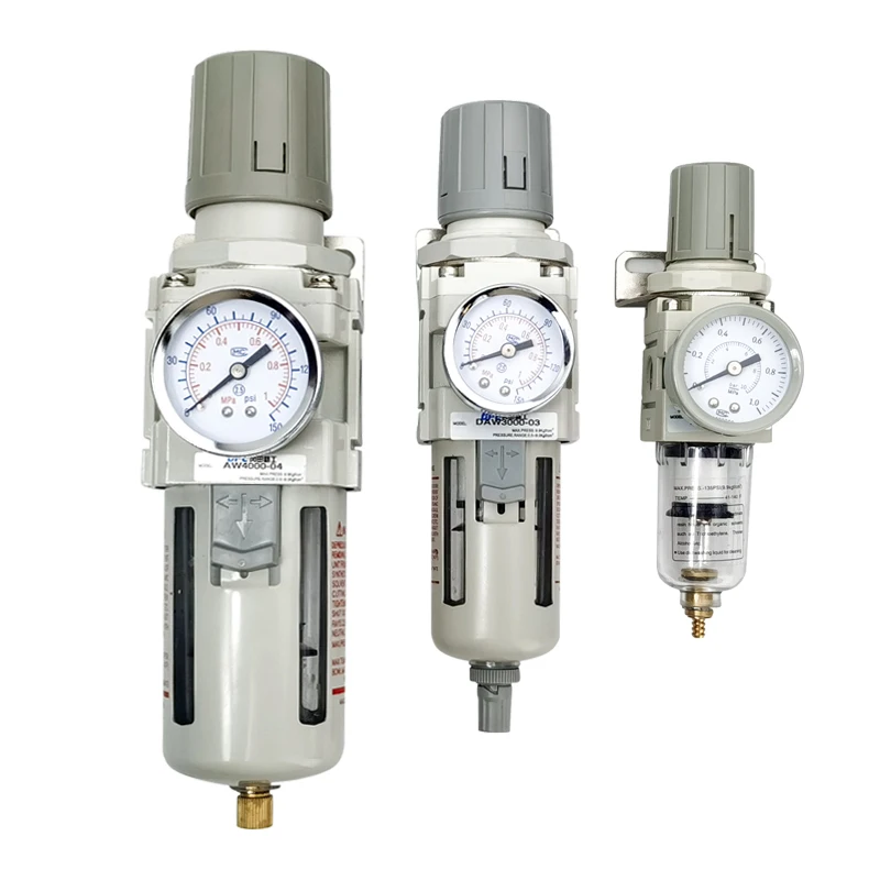 Filtre Régulateur D'air Pneumatique Avec Séparateur Eau-huile - Modèle AW2000-02, Générique