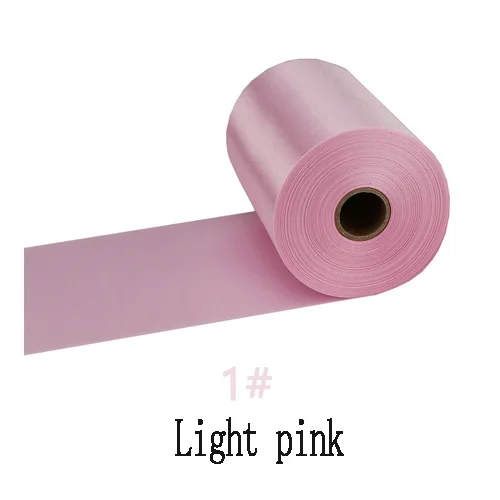 1-Light pink 25 метров/рулон 8 см/10 см/15 см шелковые атласные ленты DIY ленты для свадебных стульев упаковка для рождественских подарков украшения шелковые ленты Рубан - Цвет: 1-Light pink