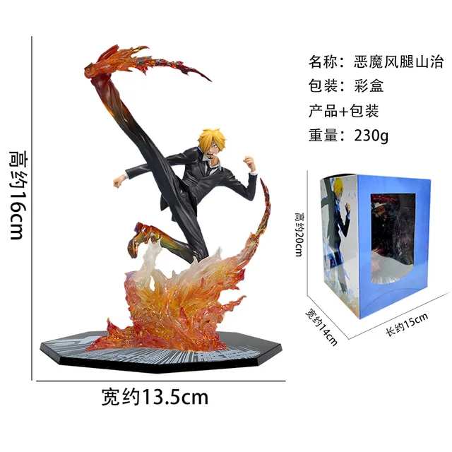 Anime Action Figure One Piece Fantasy Sanji Diable Jambe GK Manga Statue Figurine Decoration PVC Collectible Model Toys 6