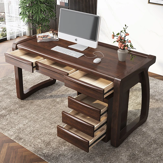 Large Board Solid Wood Desk Household Desktop Computer Desk Long  Calligraphy Desk Simple Writing Desk Log Desk - Office Desks - AliExpress