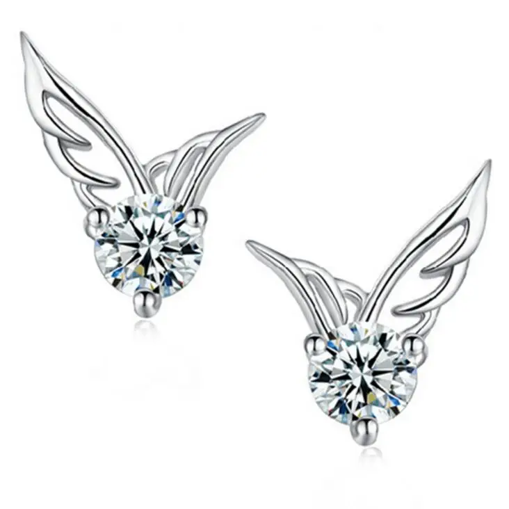 4 STYLES Fashion Jewelry Women Crown Classic Shining Zircon Small Stud Earrings Gold SILVER Ears Stud For Men Crystal Earrings - Окраска металла: 4