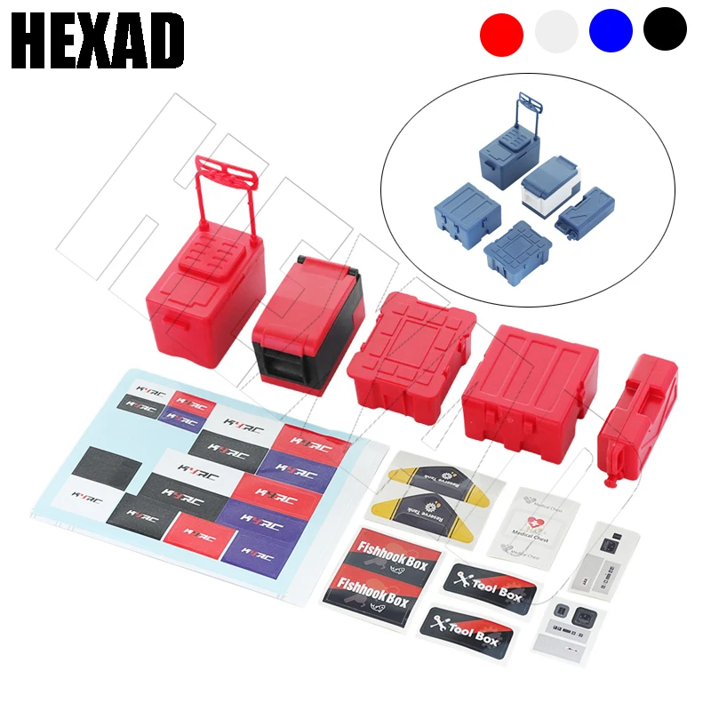5Pcs RC Car Garages Simulation Refrigerator Fishing Storage Box Toys 1