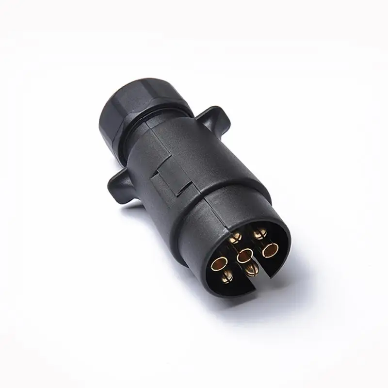 BEIJISTAR 7 Pin Trailer Metal Socket With Rubber Gasket, 12V Waterproof