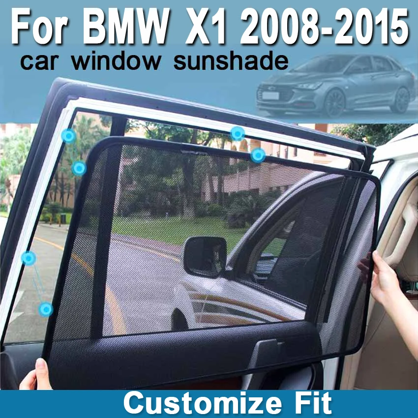 6pcs High end custom For BMW X1 2008 2015 card type car curtain sun shade car window shade car