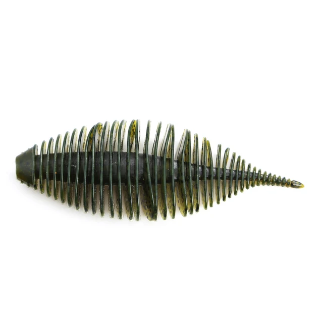 B&U BELLOWS GILL Soft Lure Worm Fishing Bass Lure Silicone Baits Soft Rubber For Fishing Swimbait Artificial leurre souple GREEN PUMPKIN