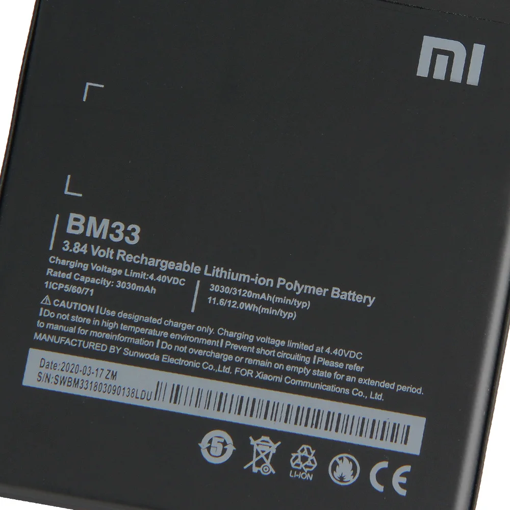 Оригинальная запасная батарея для Xiaomi Mi 4i Mi4i BM33 натуральная телефона 3120