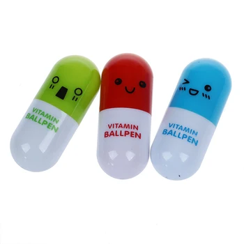 

3PS MINI MICRO TINY Pill Ball Point Pen BOYS GIRL STOCKING FILLER GADGET NOVELTY