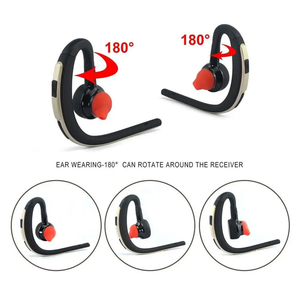 Wireless Bluetooth Sport Headset Headphone Over Ear Earphone with Mic Noise Cancelling for iPhone Samsung Galaxy Xiaomi LG