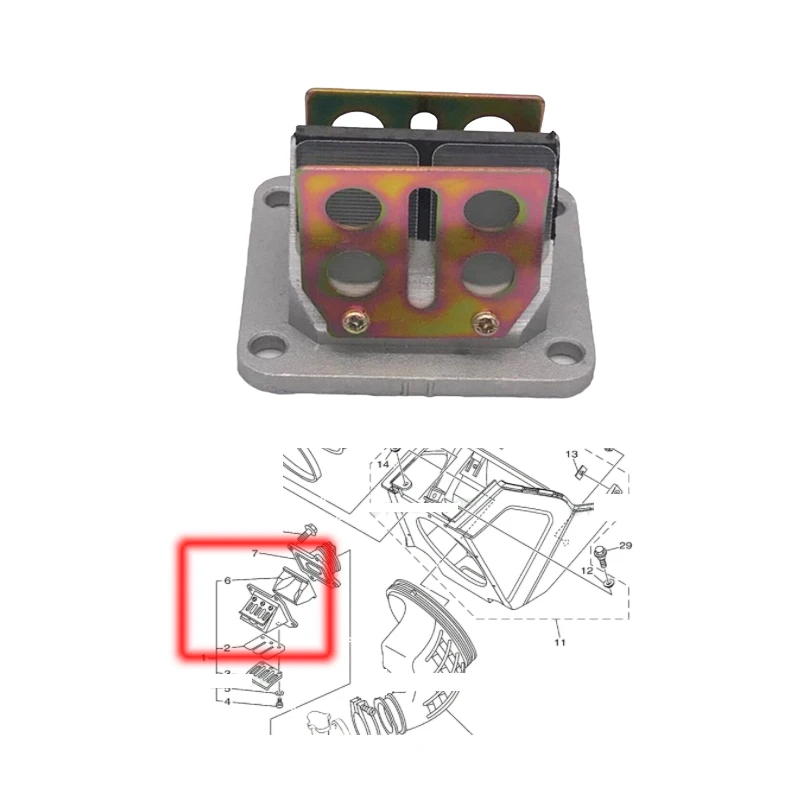 1 Paio Di Valvole Lamelle Di Aspirazione Del Sistema Di Aria In Alluminio Per Yamaha Rd350/250, Dt180/175, Yz125/60 Valvole Lamelle Di Aspirazione Par