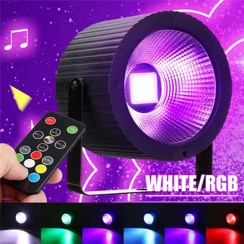 

LED Par Lights For Stage Lighting COB RGB Stage Lights By Remote Control Voice-activated / Auto / Strobe For Wedding DJ Lights