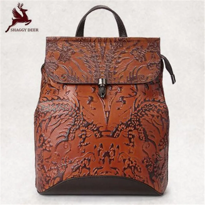 

Fashion Luxury Korean Version Embossing Backpack Magnetic Buckle High Capacity travel Women Bags