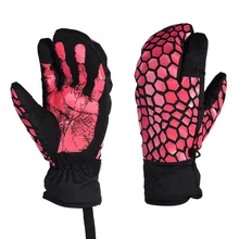 NEW 1 Pair Ski Gloves Winter Gloves Waterproof 3-Finger Mittens Touching Screen Warm Glove for Outdoor