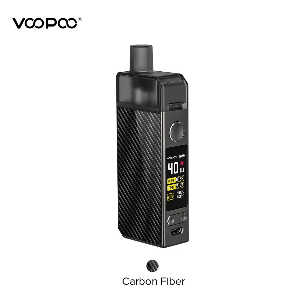 Carbon Fiber Комплект VOOPOO NAVI Pod с 3,8 мл картриджем 1500 мАч батарея 40 Вт коробка мод испаритель PnP-VM3 PnP-VM4 катушка MTL DTL электронная сигарета - Цвет: Carbon Fiber