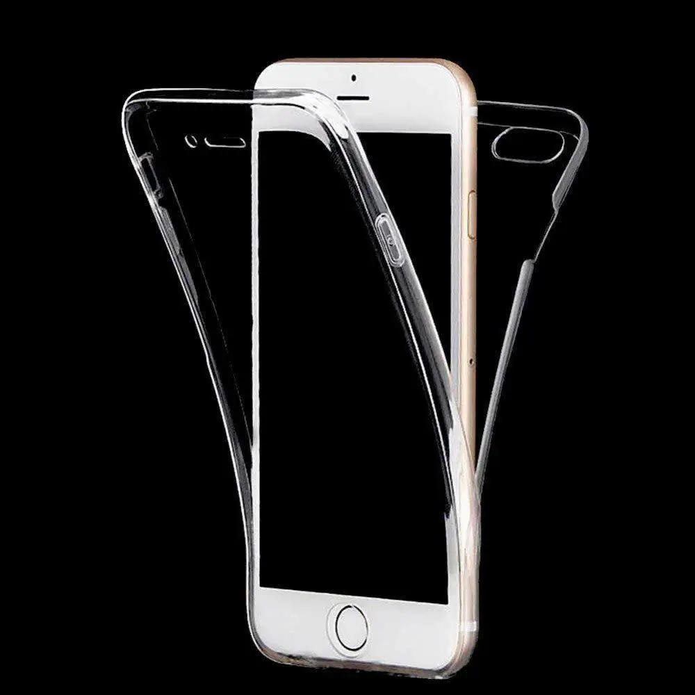 

360 Degree Protective Soft Silicone Phone Case Cover For iPhone 5S/SE 6/6S Plus 7/7Plus Samsung Galaxy S6 S7 Edge Fitted Case