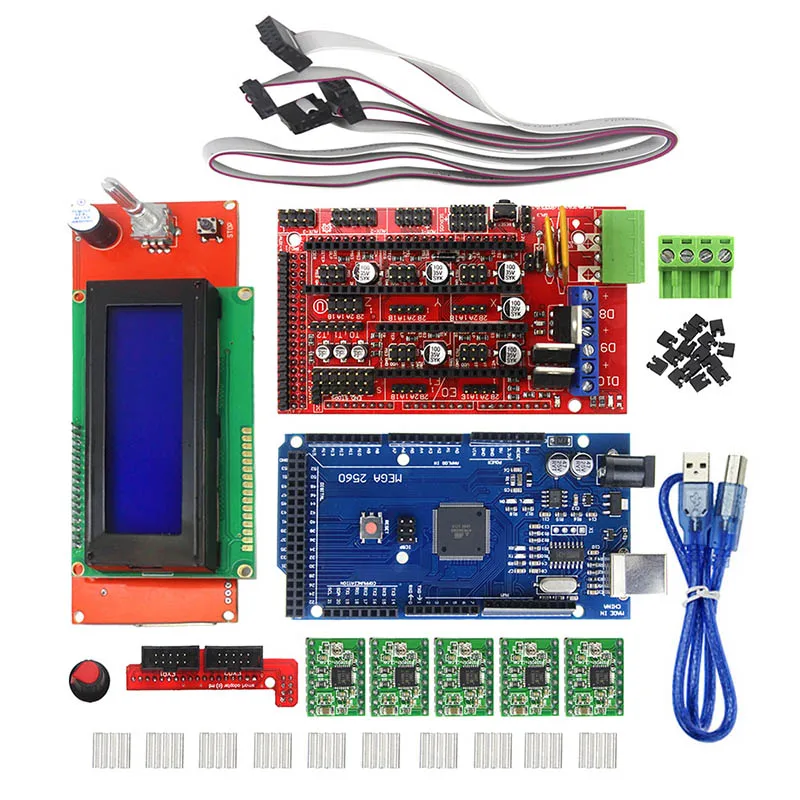 Новые наборы 3D-принтеров Ramps 1,4 Mega 2560 2004 ЖК-экран A4988 999