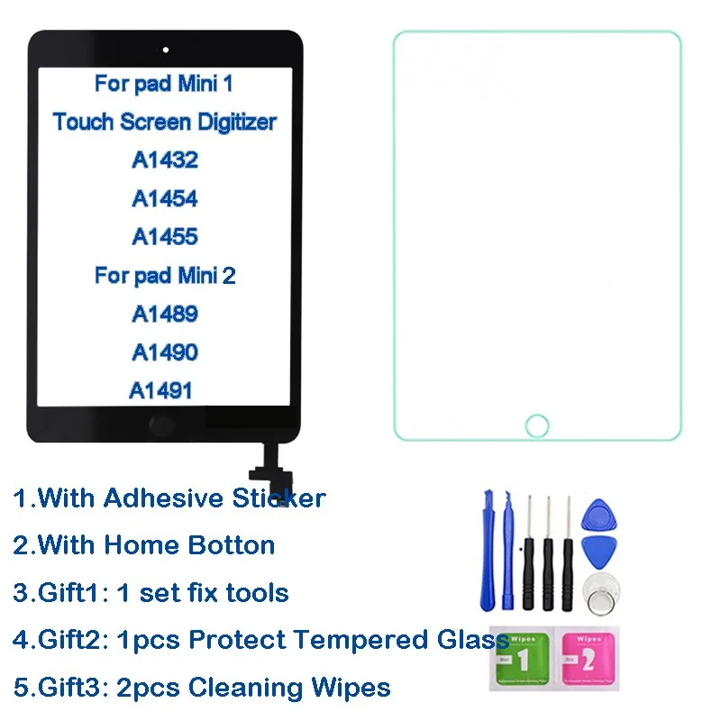Дигитайзер сенсорного экрана для ipad mini 1/2 панель с сенсорным экраном A1432 A1454 A1455 A1489