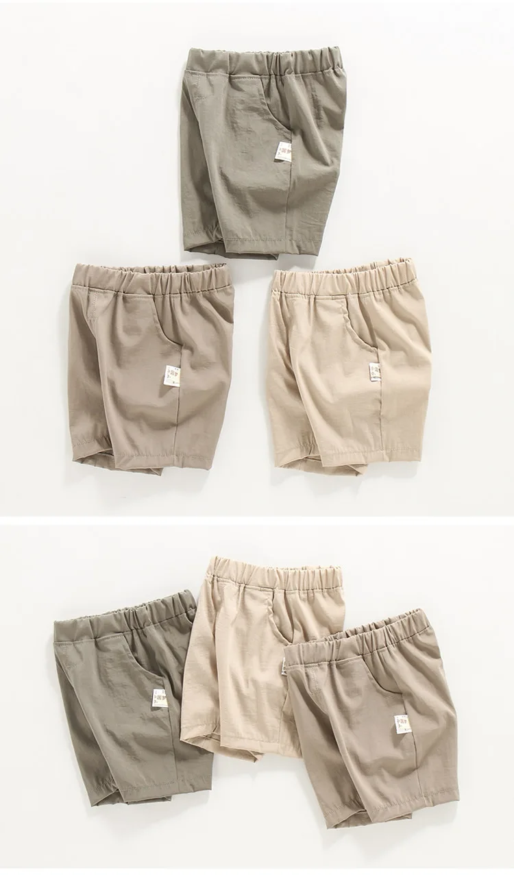Summer Children Shorts Solid Color Sports Shorts BOY'S Quick-Dry Shorts Male Baby Pants