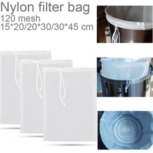 Bière brassage vin filtre sac thé noix jus lait Nylon Net filtre sac Net filtre réutilisable