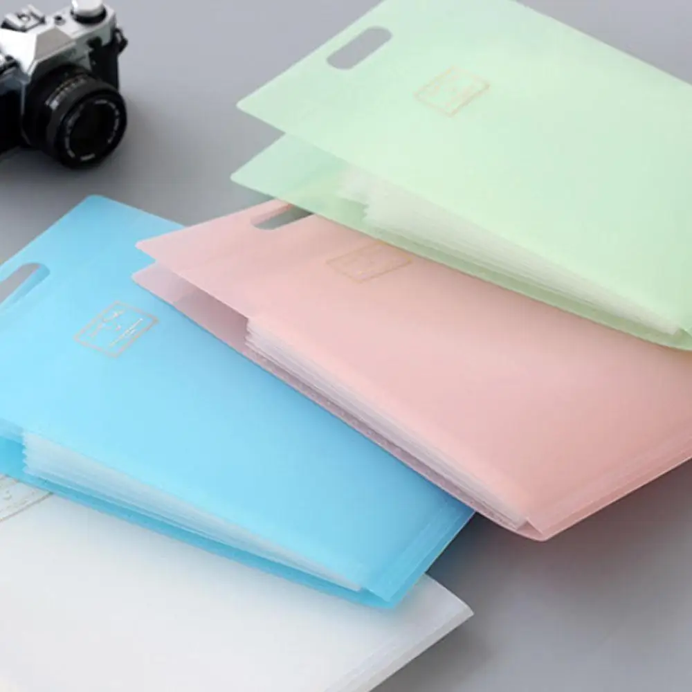 Карамельный цвет A4 6P папка сумка для хранения расширение кошелек папка простой стиль портативный пастельный водонепроницаемый печенье портативный R1F8