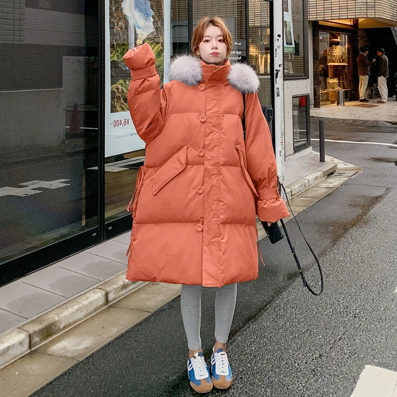 

Photo Shoot Cotton Coat Women's Hong Kong Style Mid-length Cotton-padded Jacket 2020 New Style down Feather Cotton-padded Clothe