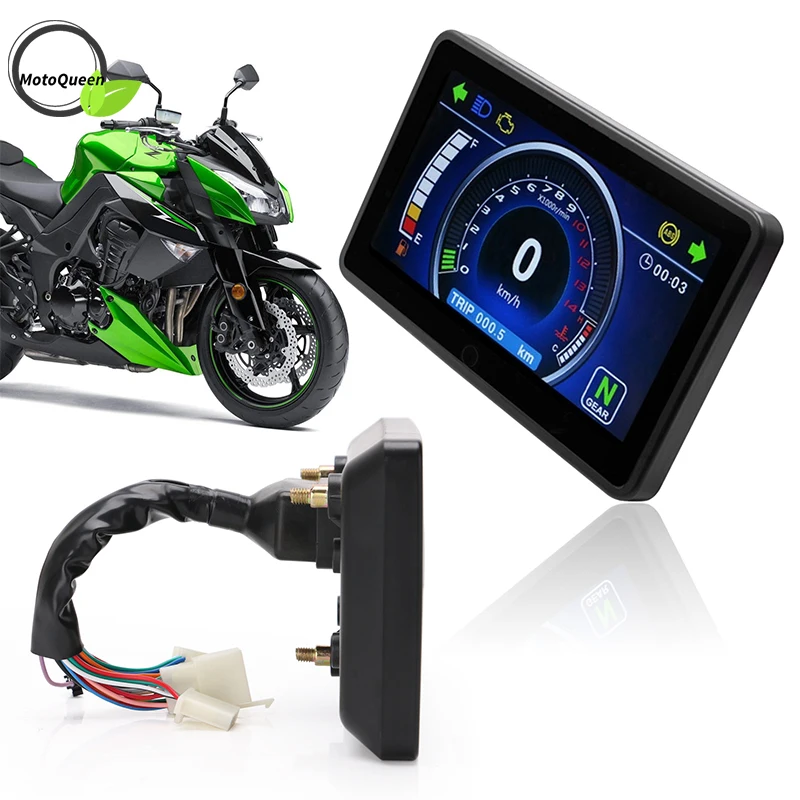 tableau de bord de moto cylindre écran LCD pour moto 1/2/4 cylindre Compteur de Modification décran LCD de moteur 