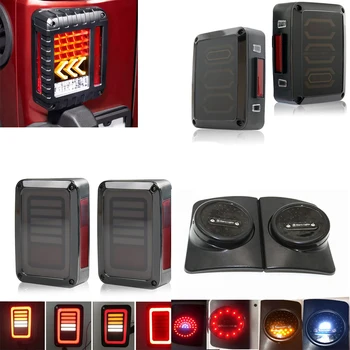 

Popular 2018 led tail lamp For Jeep Wrangler JK 07-17 car tail light series Rear Lamps brake reverse light car led light