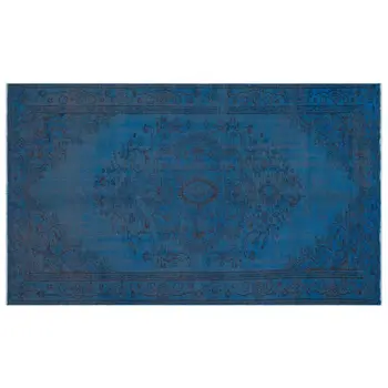 

Handmade Blue Vintage Overdyed Turkish Area Rug 150x250 Cm-4'11''X8'2''