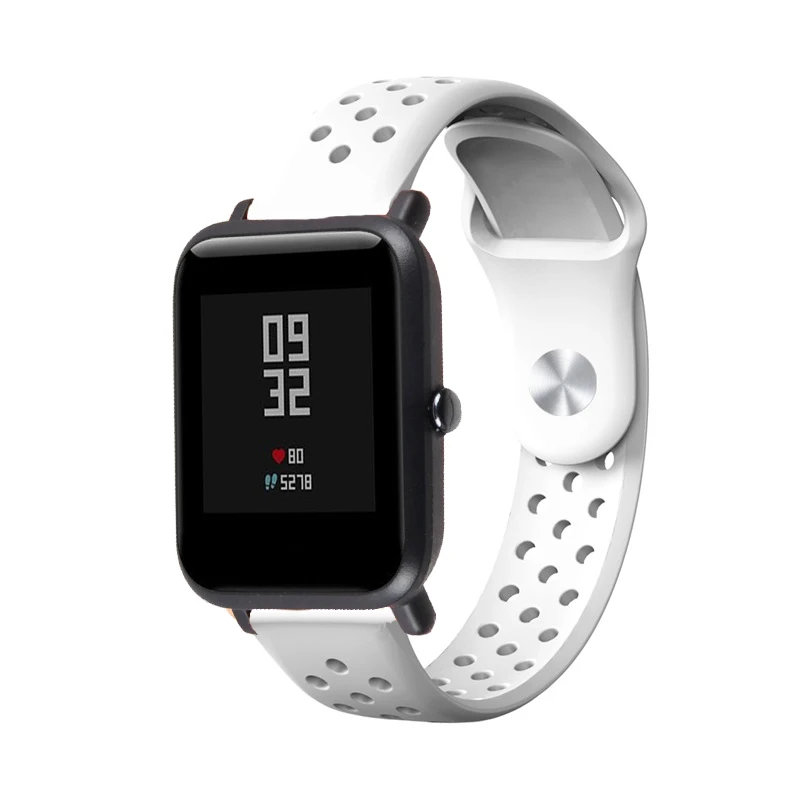 Силиконовый сменный ремешок для Amazfit Bip Браслет Для Xiaomi Amazfit Bip Молодежные спортивные часы ремешок 20 мм ремешок аксессуары