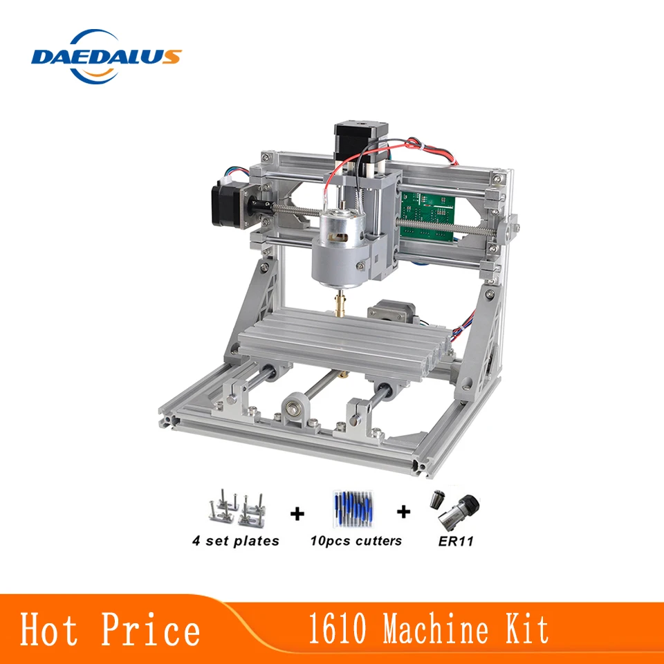 ЧПУ деревянный маршрутизатор DIY 1610 машина 3 оси Мини DIY PCB фрезерный станок резьба по дереву гравер 500 МВт лазер с GRBL управлением