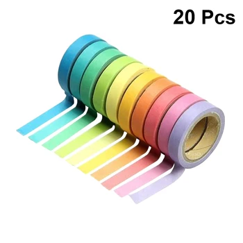 

20 Rolls Chic Washi Paper Tape Fashion Decorative Tape Stylish Photo Album Decor Tape Gift Packaging Tape for DIY Use