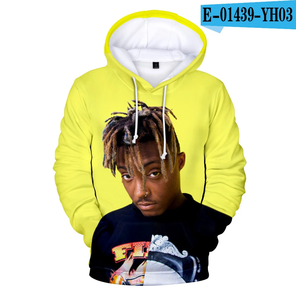 Бежевый Rapper Juice Wrld толстовки для мужчин/женщин Хип Хоп Harajuku 3D Толстовка с капюшоном серии Remember forever Juice Wrld - Цвет: Бежевый