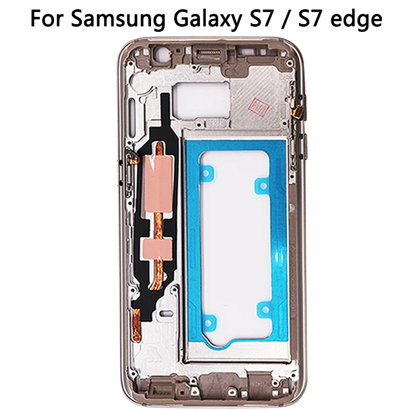 Для samsung Galaxy S7 G930/S7 edge G935 Mid ободок задняя металлическая пластина Корпус Крышка для S7/S7 Edge средняя рамка
