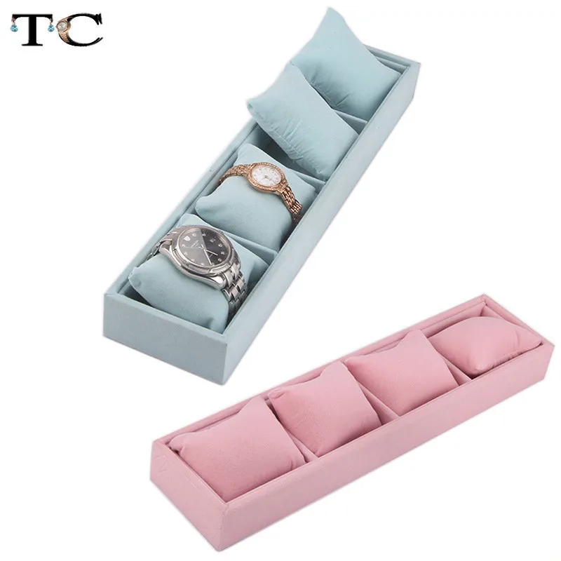 Jewelry Pillow Display Prop Watches Bracelet Showcase Watch Tray Bracelet Tray Grids Jewelry Display Box