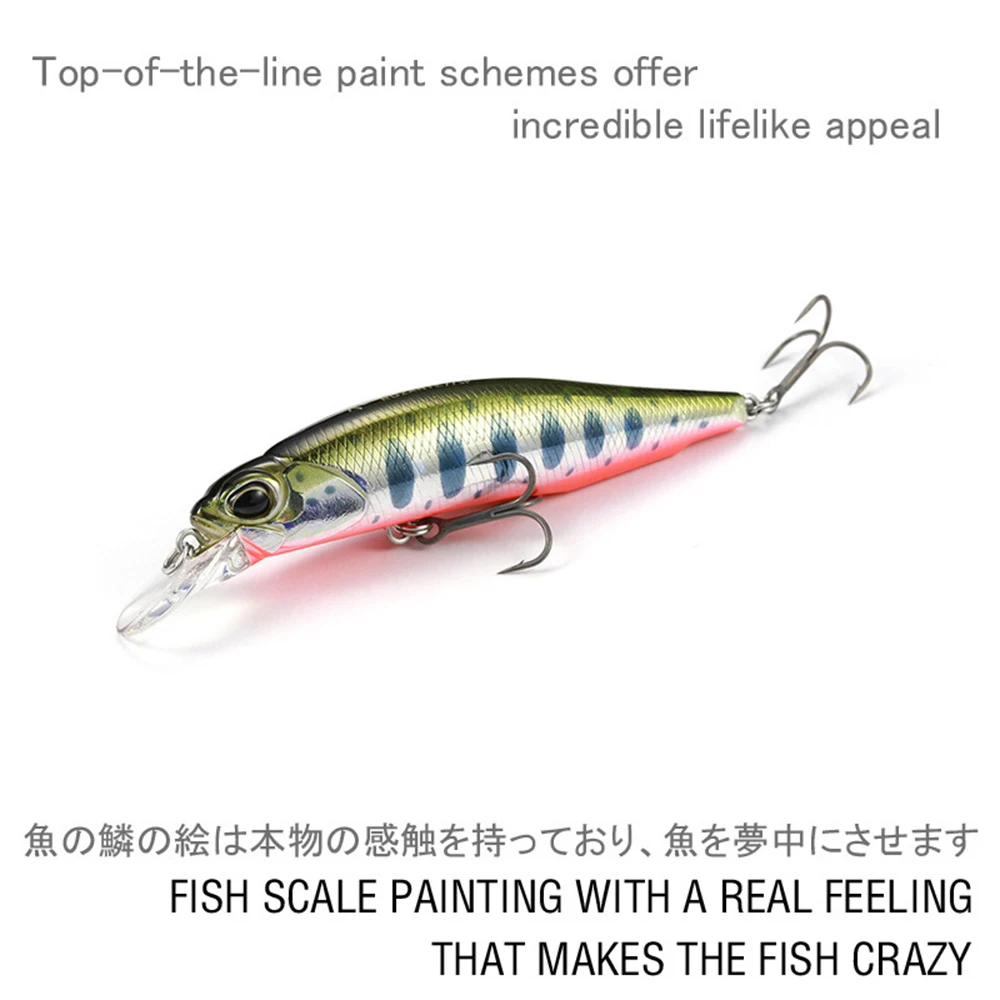 7.7cm 8.4g Fishing Lure Minnow Wobbler Lure Rozante 77SP Long Cast Suspending Jerkbait Swimbait Artificial Hard Bait Bass Bait
