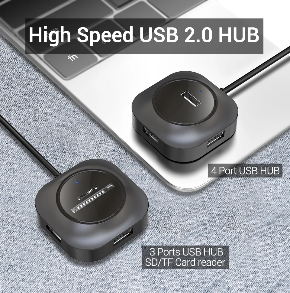 PZOZ usb-хаб USB 2,0 высокоскоростной 3/4 устройство для чтения карт SD TF все в одном Мульти USB Hab адаптер для ПК компьютера usb разветвитель аксессуары