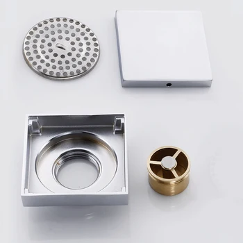 

Floor Drain Stainless Steel Square Shower Floor Drain Tile Drain Sink Bathroom Kitchen Garbage Accessories Tools