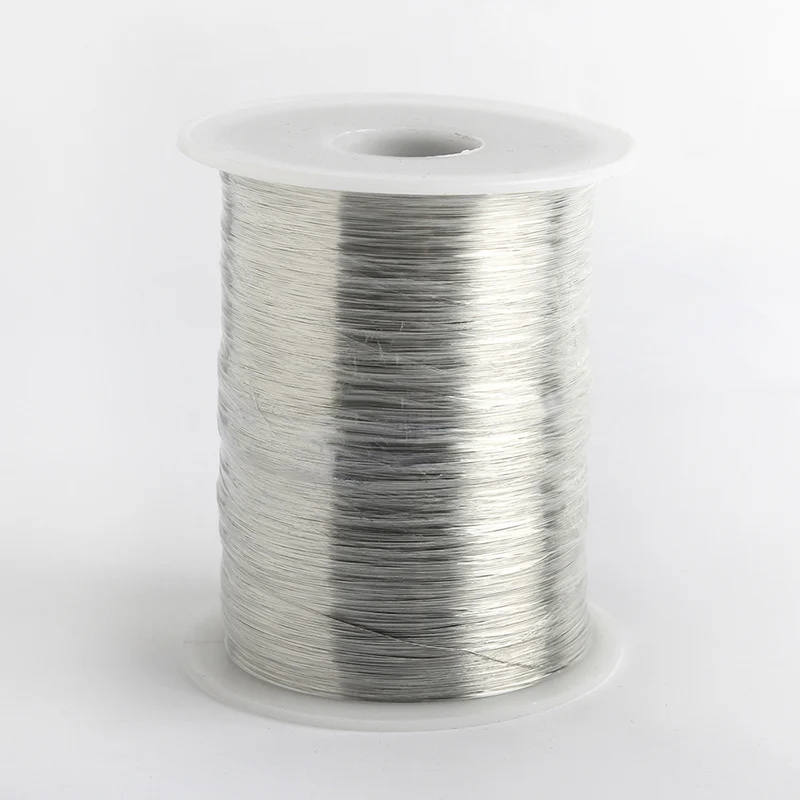 1kg 0.2/0.3/0.4/0.5/0.6mm Wholesale Gold Silver Coated Dead Soft Copper Wire DIY Beading Wrapping Metal Craft Wire - Цвет: Silver