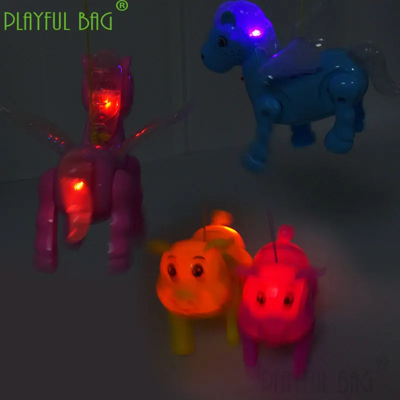 Electronic toy walking luminous music electric universal pet rope children rope pig crocodile shark decompression gift vd13 4
