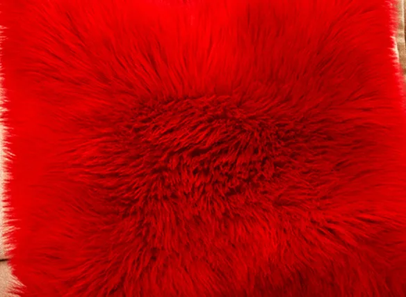 Супер мягкий ковер из искусственного меха для спальни, гостиной, пола, ковер, много размеров, противоскользящий Квадратный Ковер, домашние украшения, ворсистые плюшевые коврики - Цвет: Red