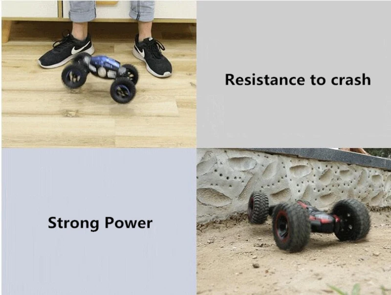 Новинка 2,4 г 4WD привод Bigfoot твист Альпинизм дистанционное управление RC автомобиль трюк двухсторонняя деформация автомобиль 45 градусов альпинизм