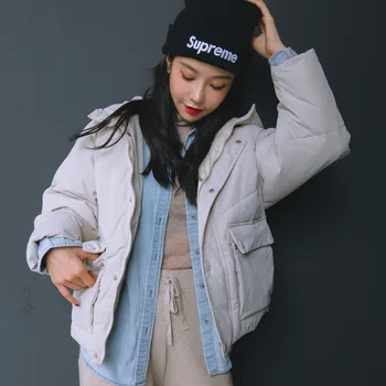 

Short Women Winter Jacket Cotton Padded Warm Thicken Loose Casual Ladies Coats Parka Womens Jackets