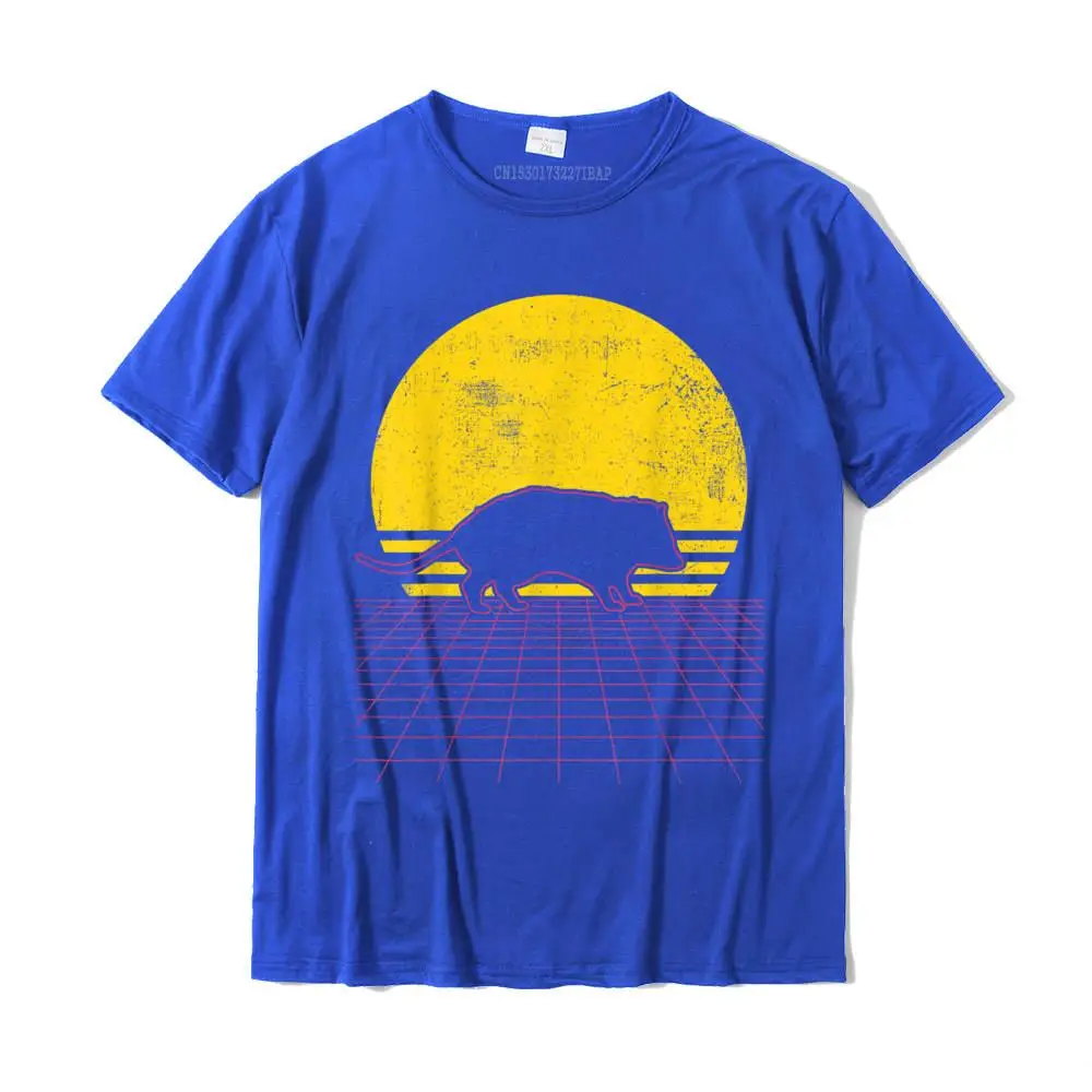 Summer Opossum Possum Retro Gift T-Shirt__31386 Men's Tshirts 2021 Popular Summer Crewneck Pure Cotton Tops & Tees Tops Tees Opossum Possum Retro Gift T-Shirt__31386 blue